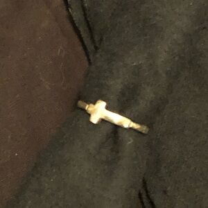 Sterling Silver Cross Ring (Size 7)
